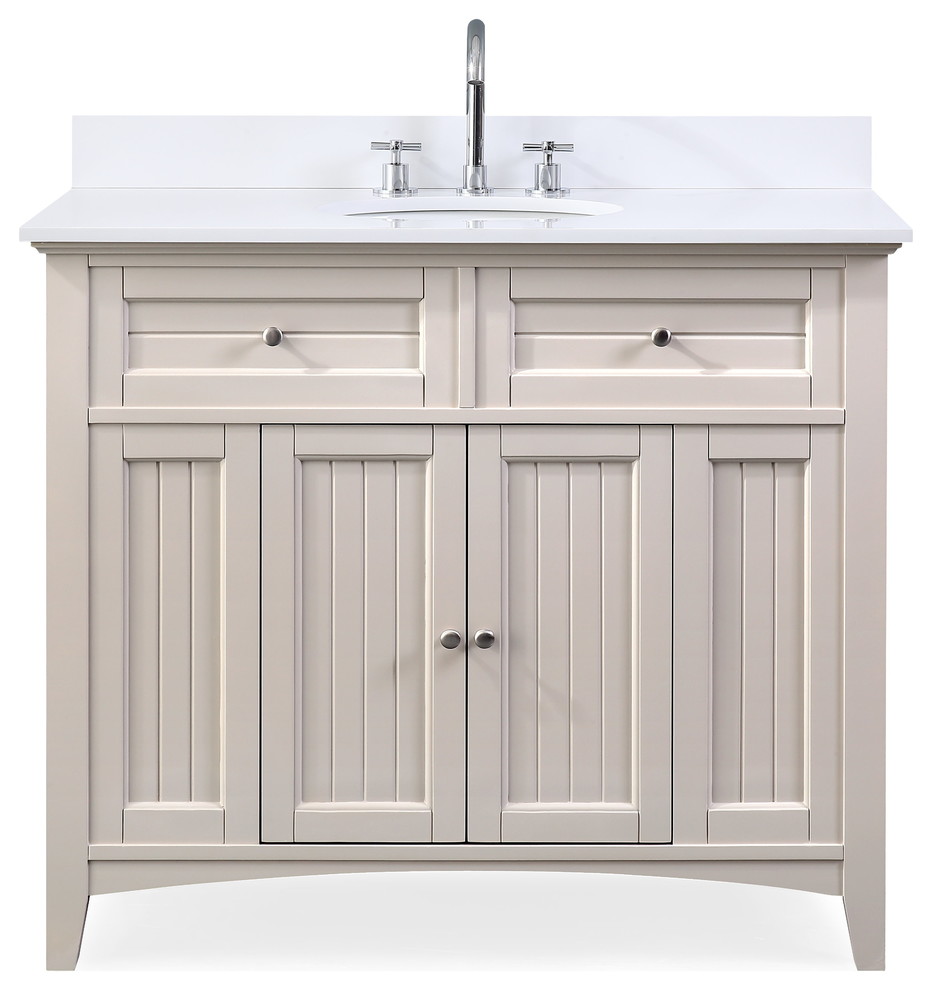 42 Thomasville Farmhouse Taupe Bathroom Vanity Transitional Bathroom Vanities And Sink Consoles By Chans Furniture Houzz