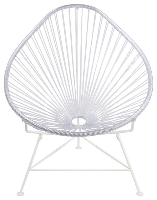 Acapulco Vinyl Cord Chair With White Frame Contemporary Outdoor