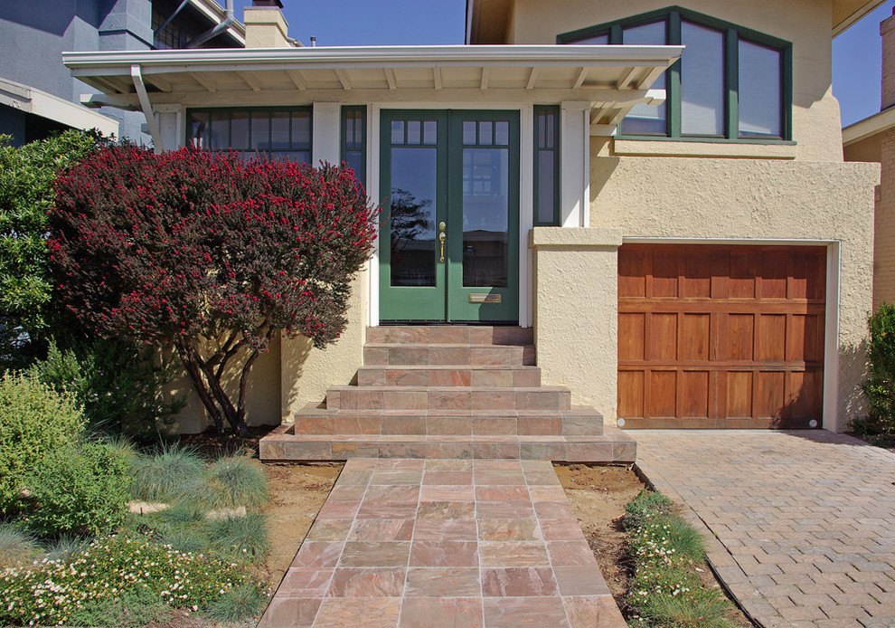 This is an example of a mid-sized transitional entryway in San Francisco.