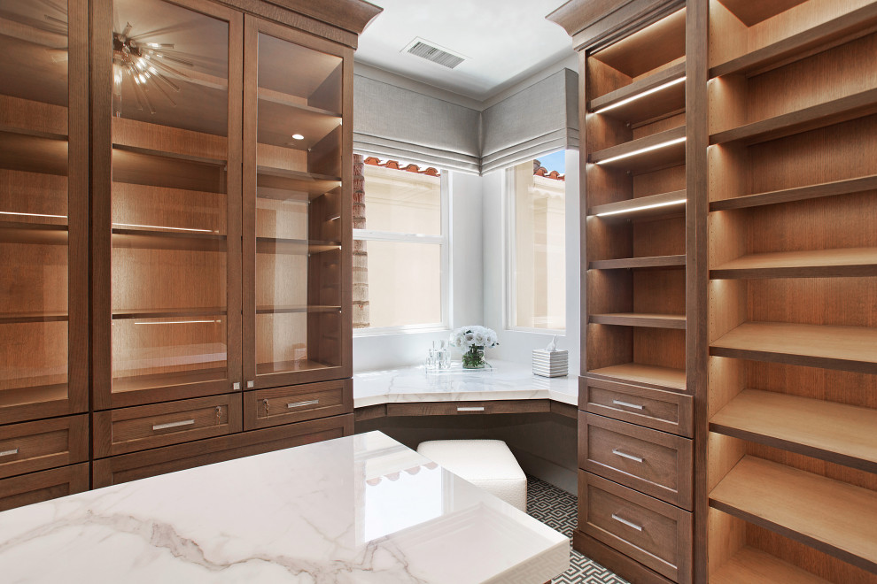 This is an example of a modern storage and wardrobe in Orange County.