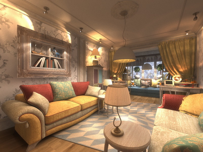 Интерьер квартиры на мансардном этаже