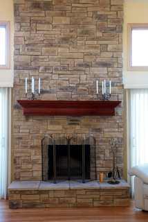 Ledge Stone Fireplaces Album 1 - Traditional - Family Room - Chicago ...