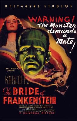 Bride of Frankenstein Movie Art Silk Poster 24x36inch