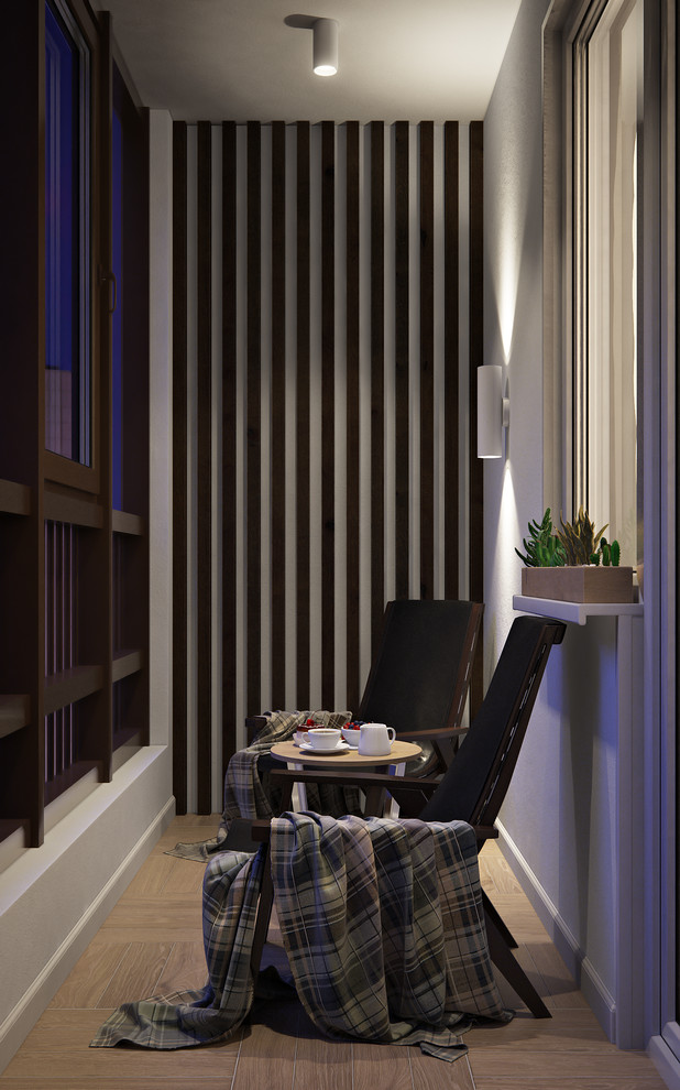 Лоджия с панорамными  окнами на 18 этаже