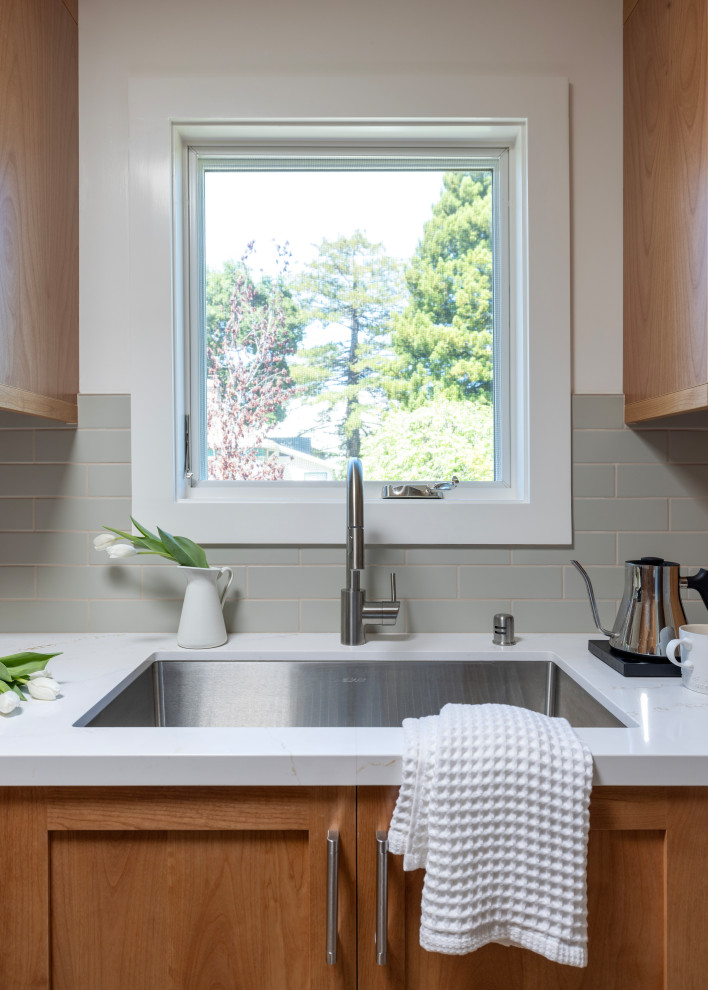 Example of a transitional kitchen design in San Francisco