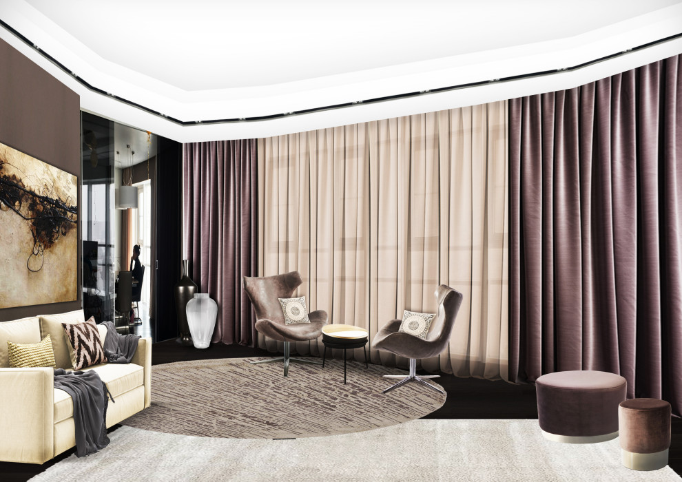 Квартира в тёмных тонах