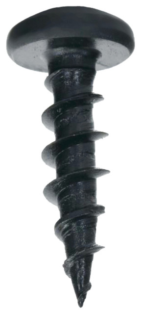 #8 x 1/" Deep Thread Pan Head Screws Black 100 Pcs.