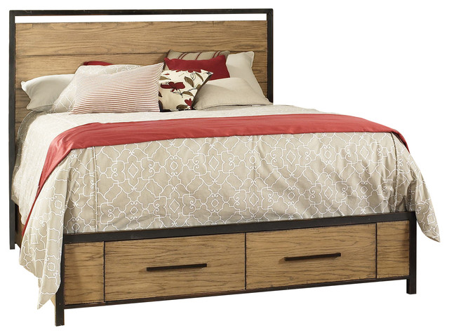  Ligna  Brentwood Queen Storage Bed  Weathered Pier 