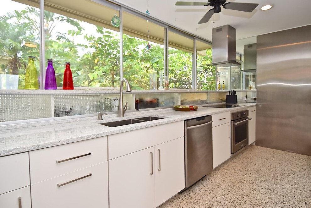 Sarasota Modern Kitchen Galley - Midcentury - Kitchen - Other - by