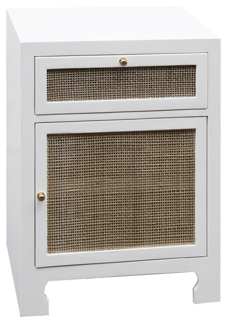 Worlds Away Ruth Cane Door Accent Table Farmhouse Side Tables