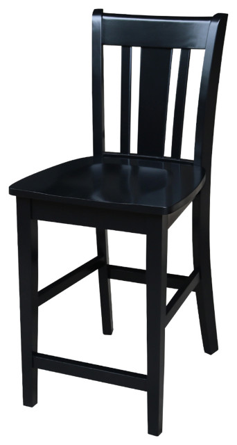 San Remo Counter Height Stool, Black, 24"