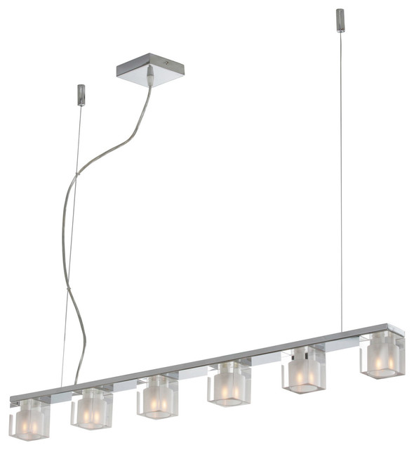 Blocs 6 Light Linear Pendant Modern Lighting By Inmod Blocs 6 Light Linear Pendant