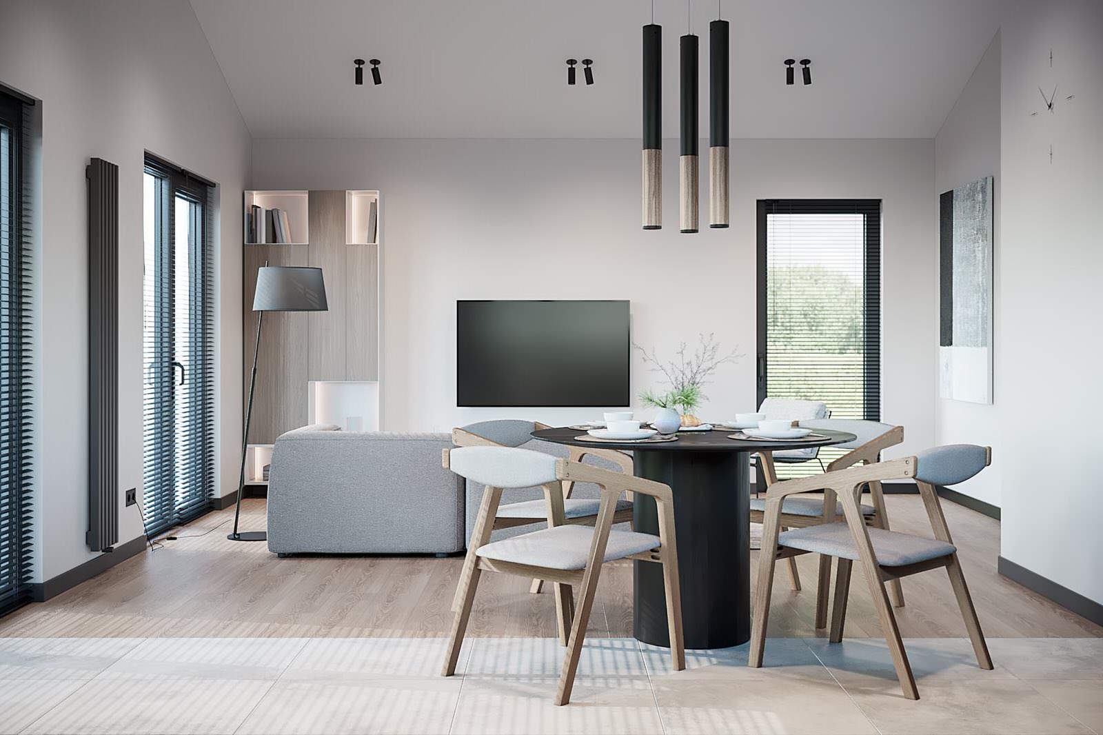 Дизайн интерьера дома 71 м² минимализм Ольховка Кантри Клаб