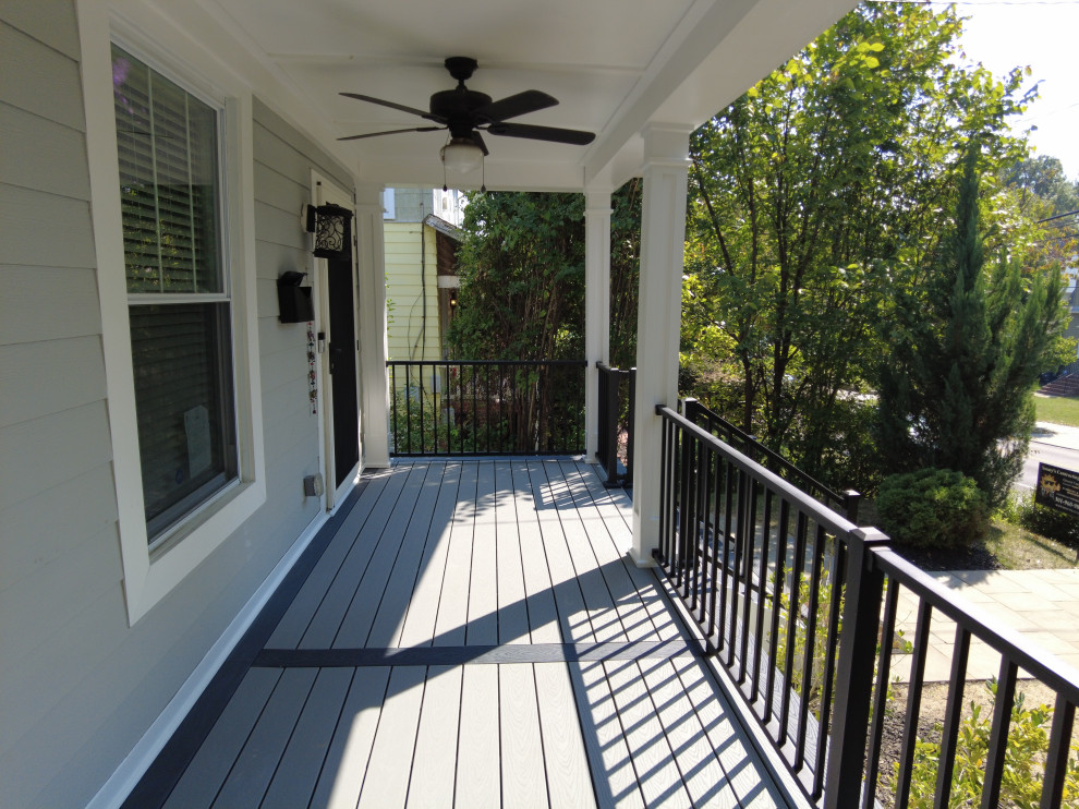 Porch decking and Railings.