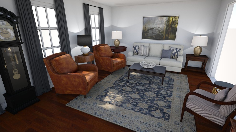 Photo of a transitional living room in Bridgeport.