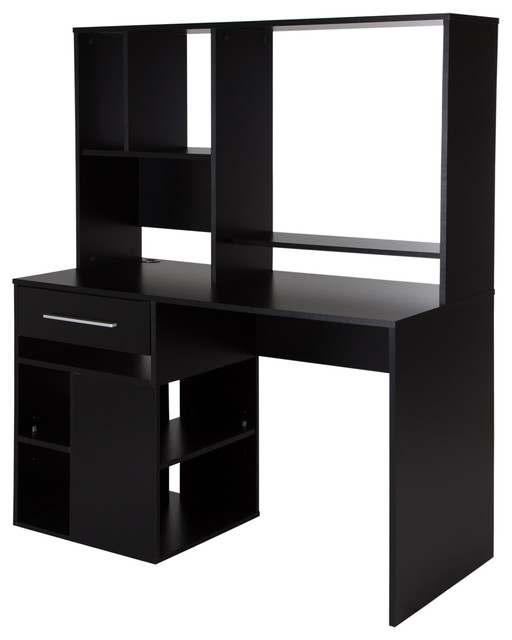 South S Annexe Home Office Computer Desk Transitional South S Annexe Home Office Computer Desk Pure Black Transitional Desks And