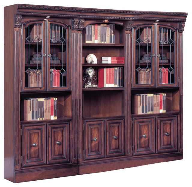Huntington Library Wall Unit Chestnut 3 Piece Traditional Huntington Library Wall Unit Chestnut 3 Piece