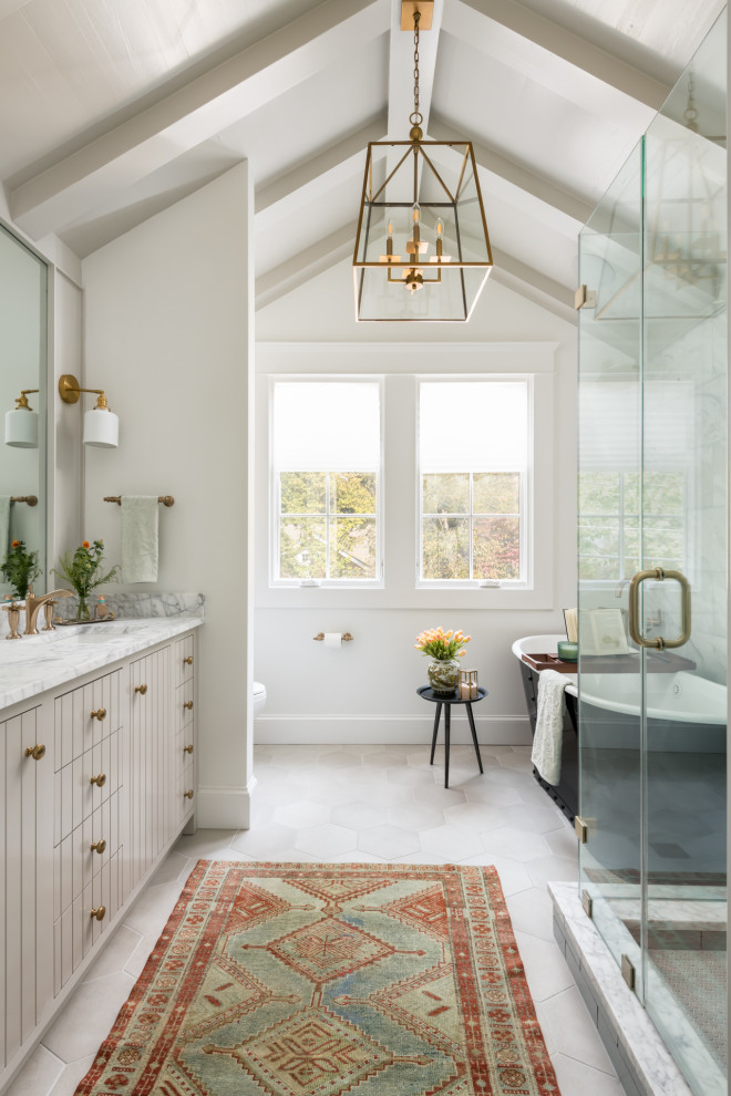 Atlanta Craftsman Bungalow Full Renovation - Transitional - Bathroom ...