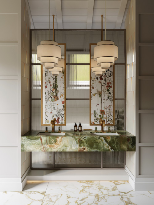 Floor to Ceiling Mirror - Eclectic - bathroom