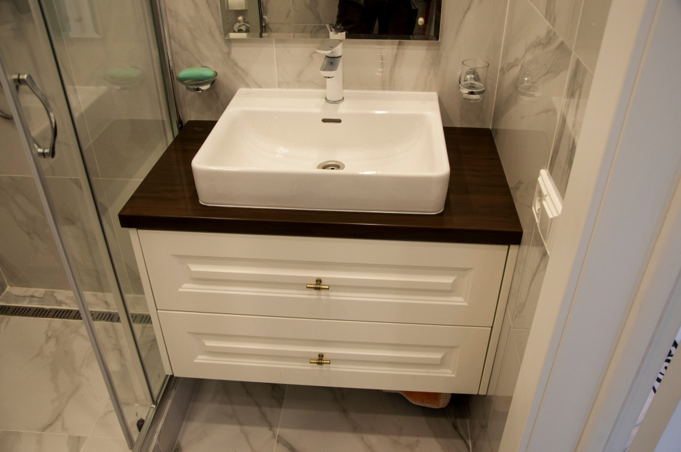 Мебель в санузел. Тумба со столешницей из искусственного камня