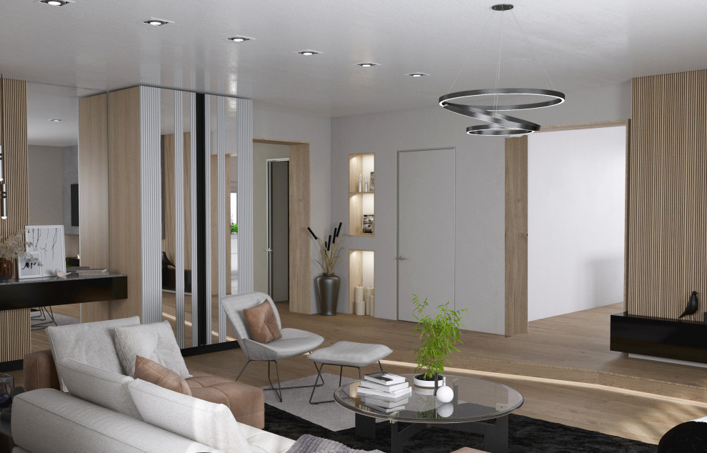 Интерьер первого этажа частного дома