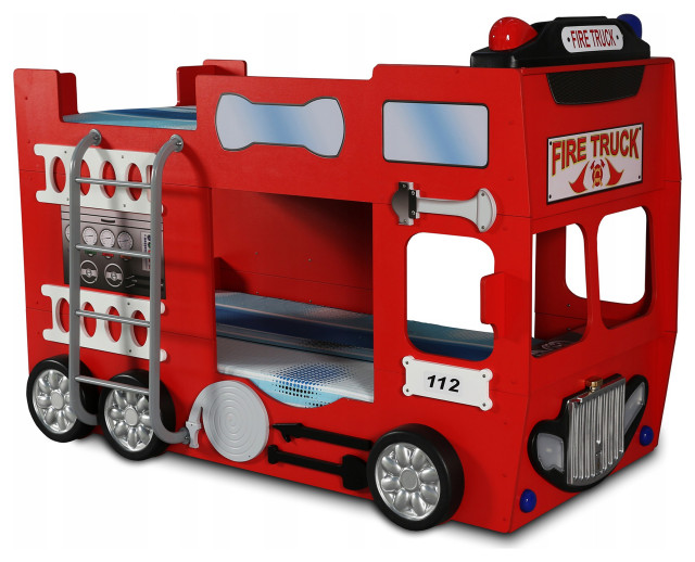 Fire Truck Kids Bunk Bed Contemporary, Truck Bunk Bed