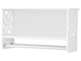 Coventry 25 in. W x 14 in. H Wall-Mounted Bath Shelf with Two Towel Rods in  White