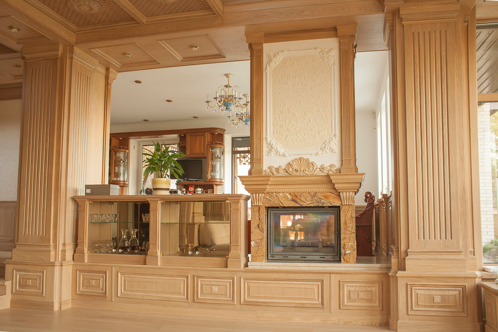 Гостинная с камином