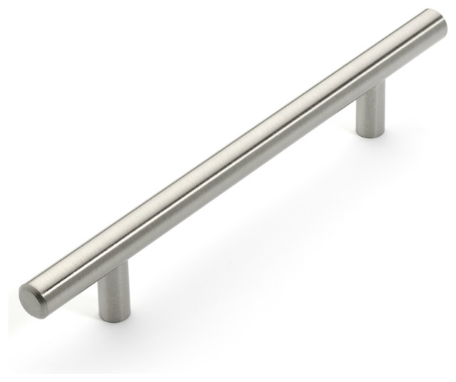 European Style Satin Nickel Bar Pulls, 73/4" Bar Pull Contemporary