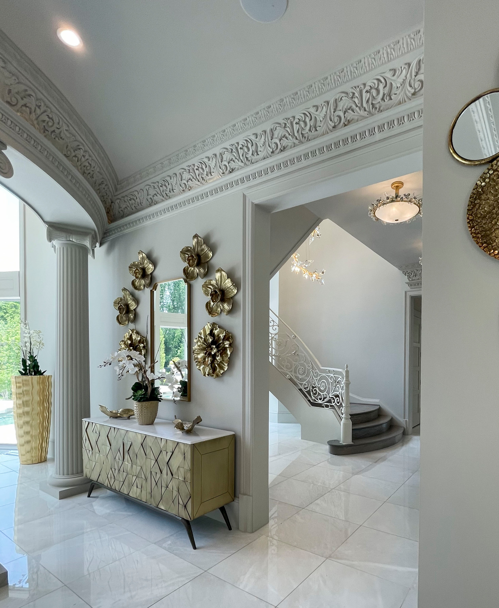 104_Curved Staircases in 18th Century French Inspired Mansion, Mclean VA 22101