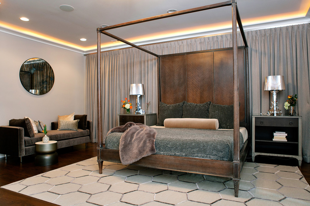 Master Bedroom Drapes - Lincoln Park Residence
