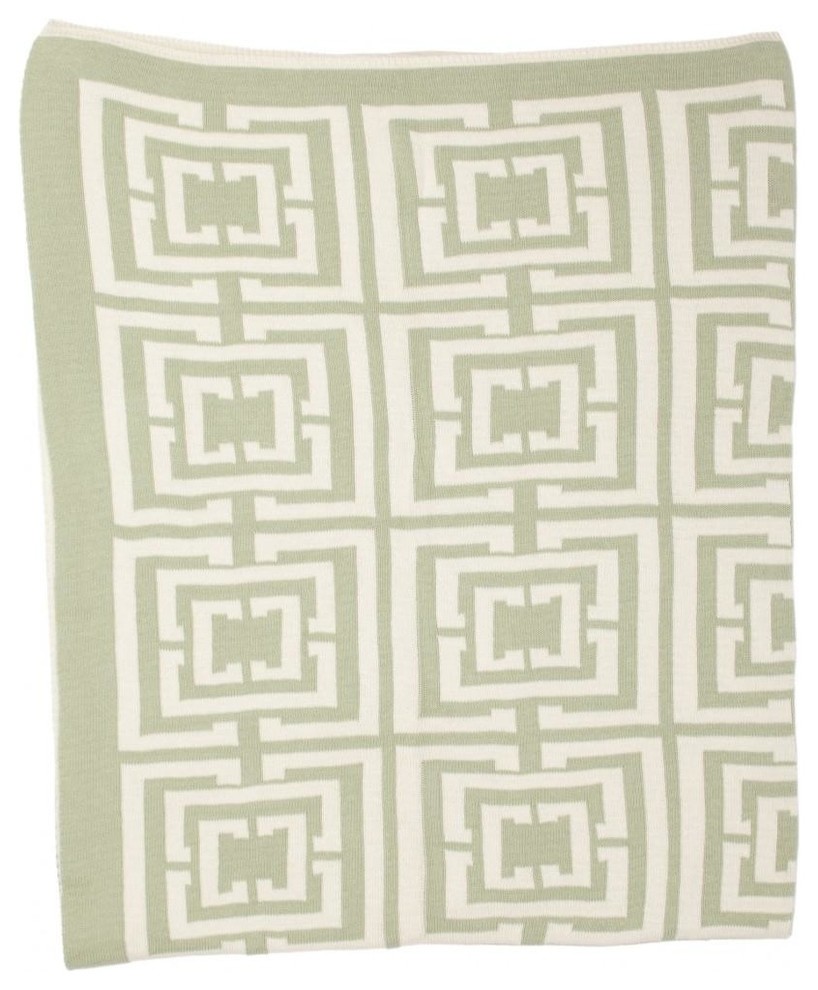 COCOCOZY Logo Throw in Sage Green