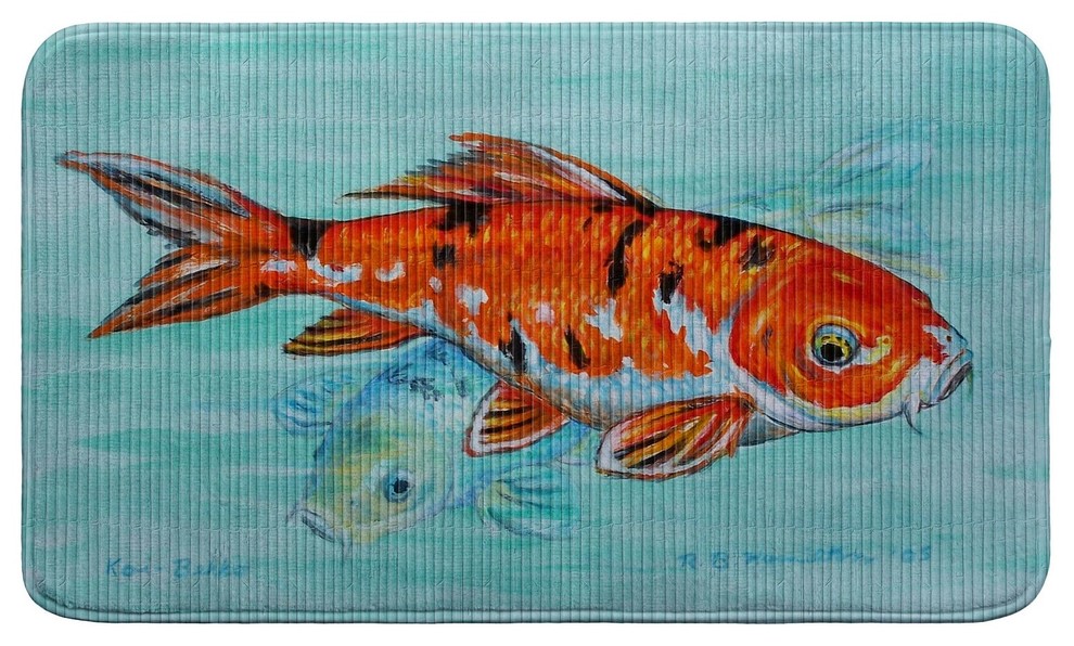 Koi Bath Mat 18x30 Asian Bath Mats by Betsy Drake Interiors Houzz