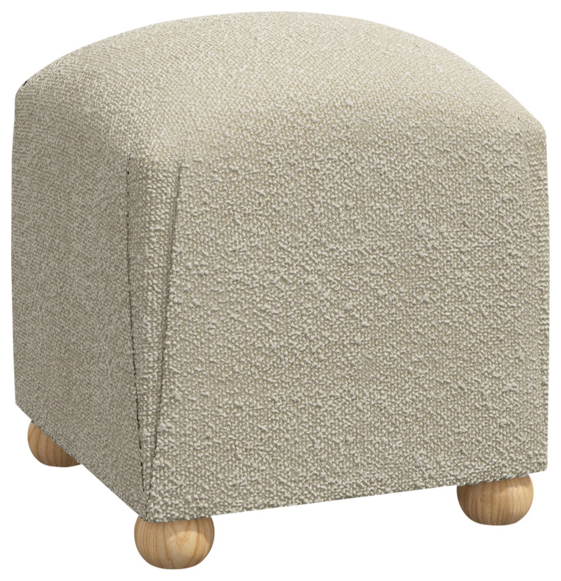 Red from Scalamandre by Cloth & Company Hampton Ottoman, Alpaca Transitional Footstools And