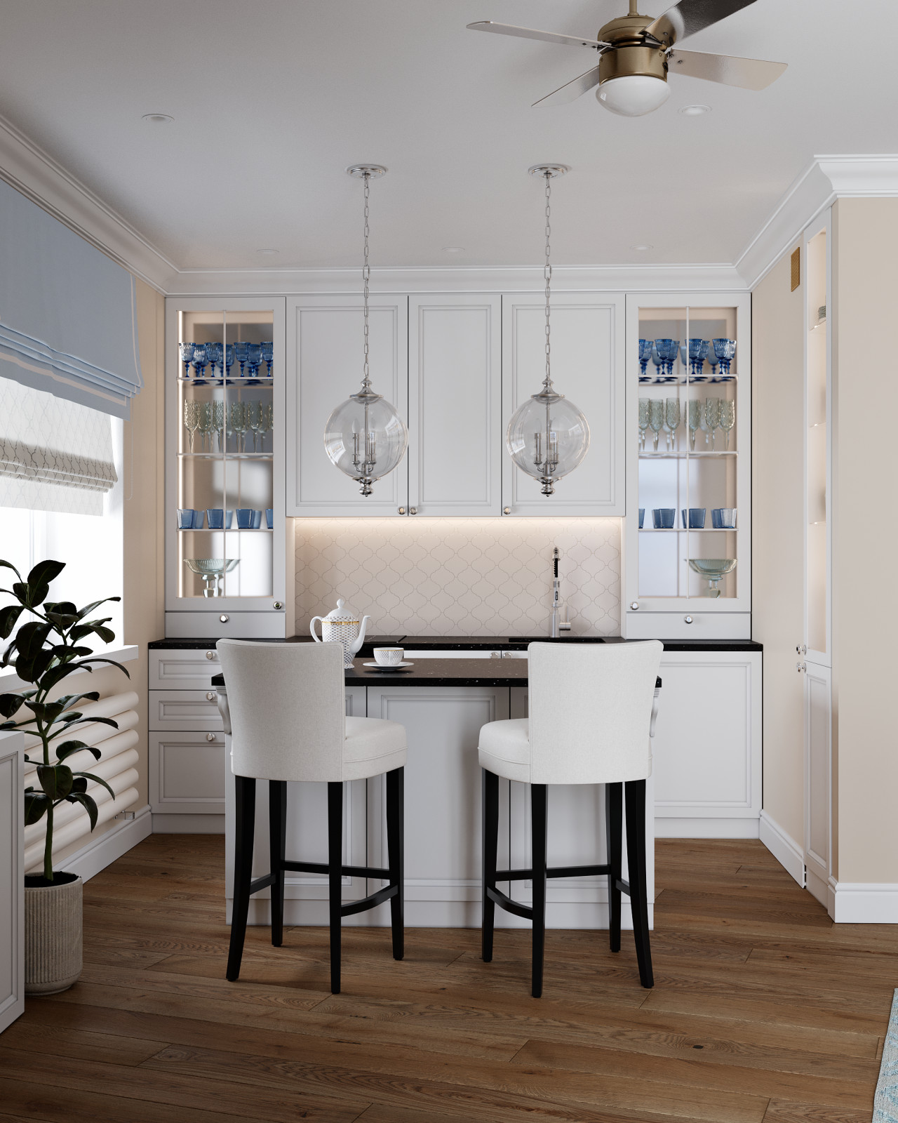 Американская классика в однокомнатной квартире