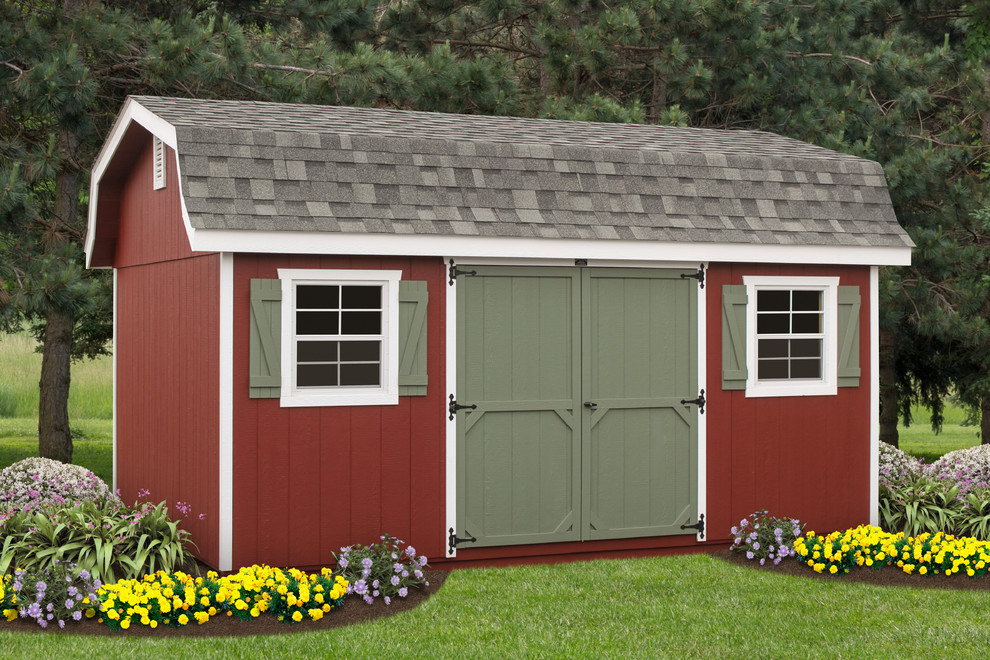 This is an example of a mid-sized country detached garden shed in Philadelphia.