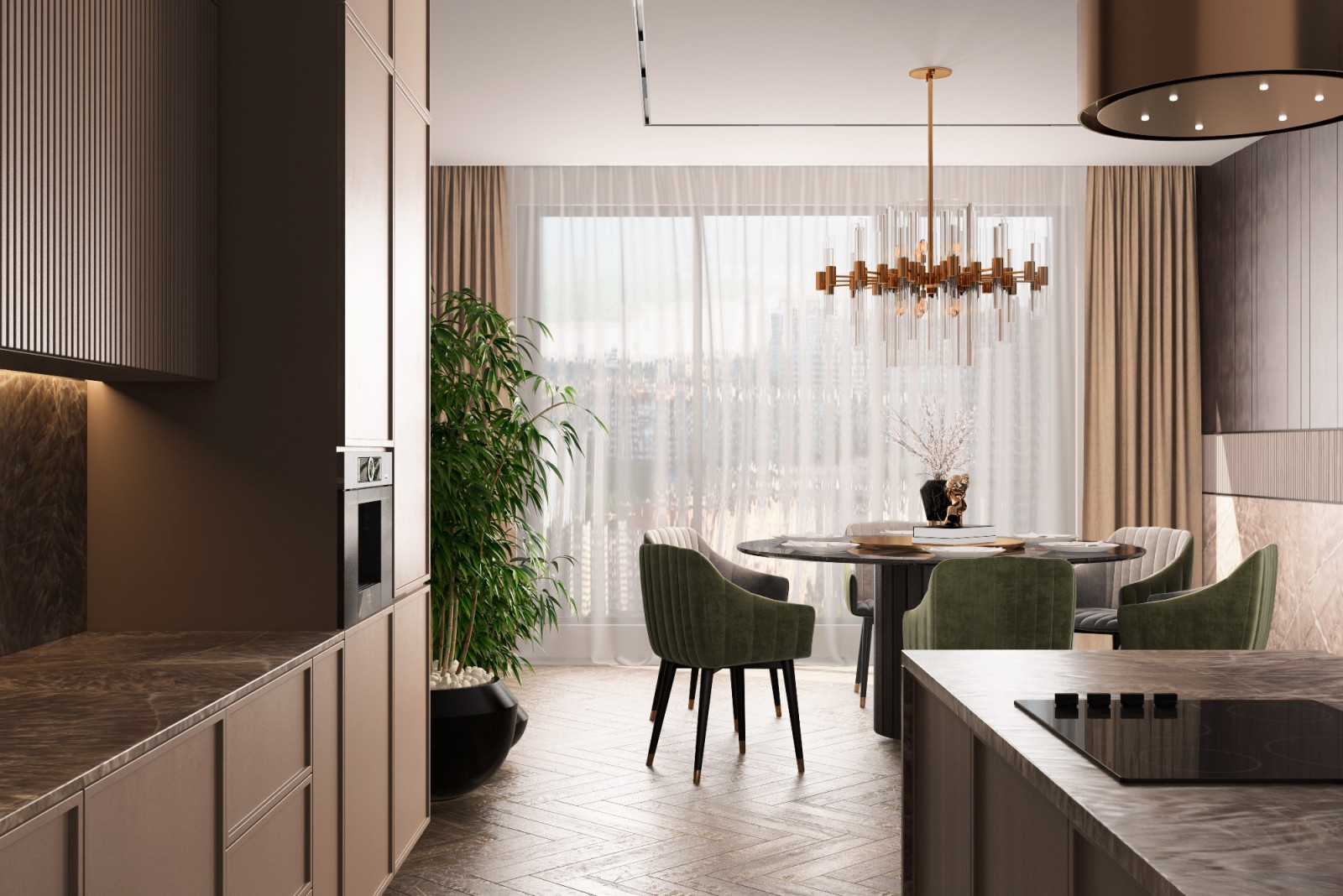 Кухня столовая современная