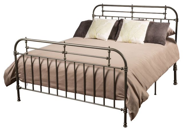 Amalia Queen Size Metal Bed Panel Beds By Gdfstudio Denise Austin Home San Luis Queen Size Charcoal Iron Bed Champagne