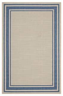 Rim Solid Border Borderline Indoor/Outdoor Area Rug - Contemporary ...