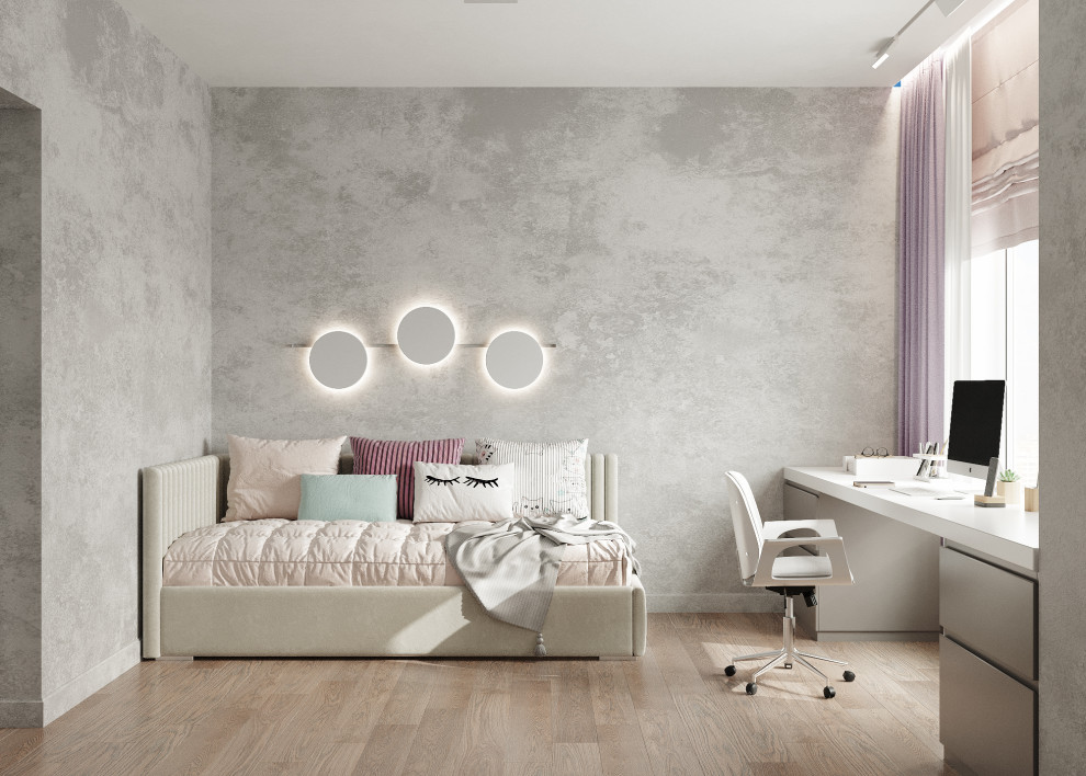 Трехкомнатная квартира для семьи из 4 человек с монохромным интерьером