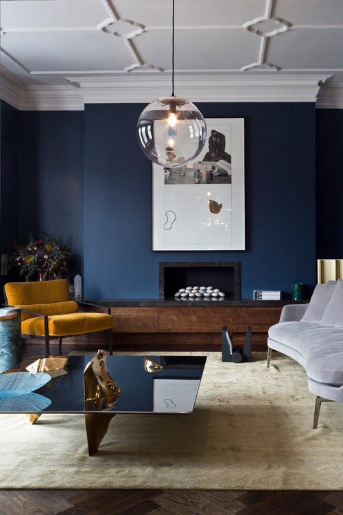 9 Ideas For Designing A Navy Blue Living Room Houzz