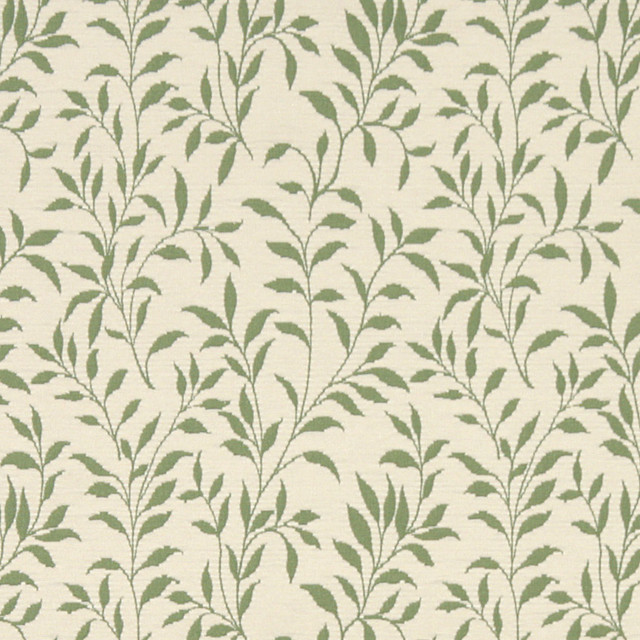 Green And Beige Floral Reversible Matelasse Upholstery Fabric By The Yard