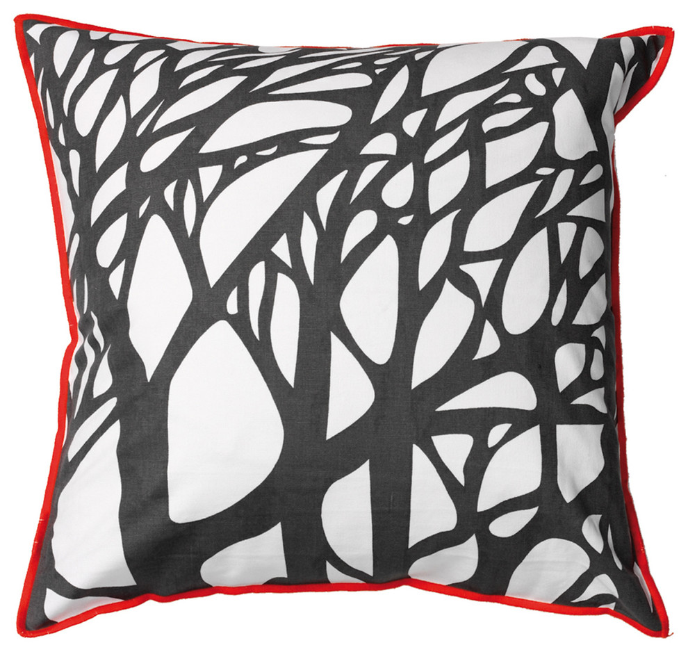 Designer pillow cover Forest Coral | VAT FREE (21%) NON European countries
