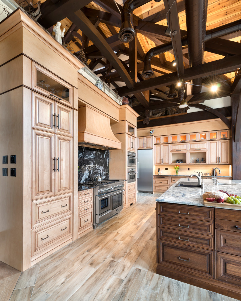 Example of a mountain style kitchen design in Ottawa