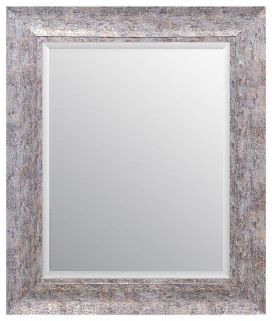 16"x20" Distressed Scoop Framed Beveled Accent Mirror Farmhouse Wall Mirrors by Pinnacle