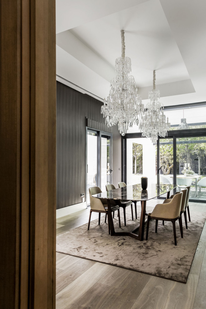 Photo of a contemporary dining room in Madrid.