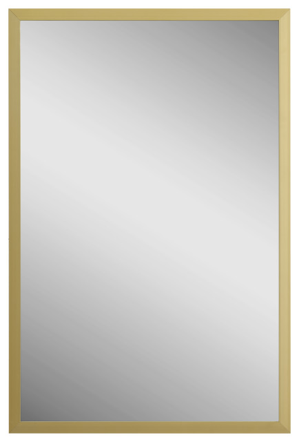 Pura Aluminum Frame Vanity Mirror Transitional Bathroom