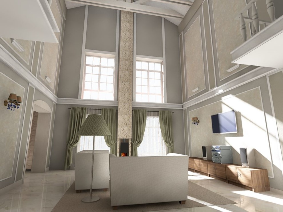 Интерьер коттеджа в классическом стиле