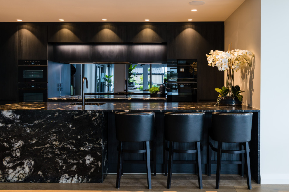 Moody Modern New Build with Natural Stone Benches