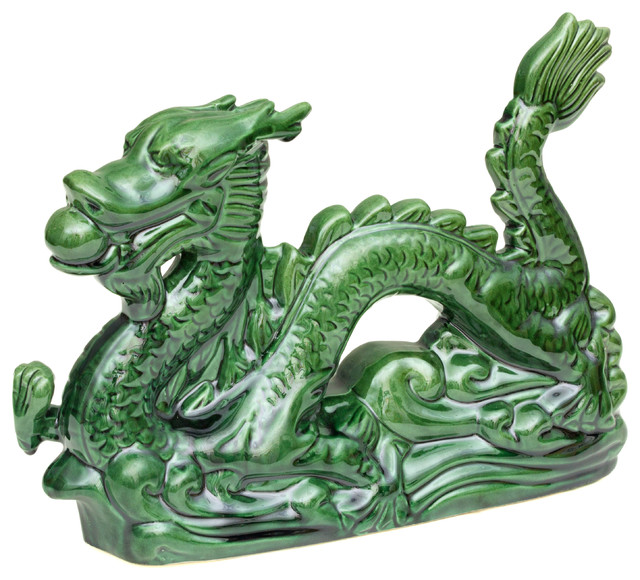 Green Imperial Dragon Statue Green Imperial Dragon Statue